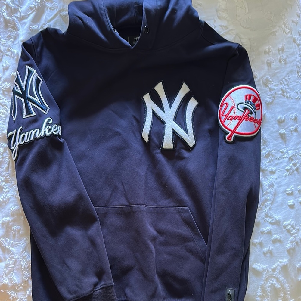 Blue Sweatshirt with Embroidered Logos